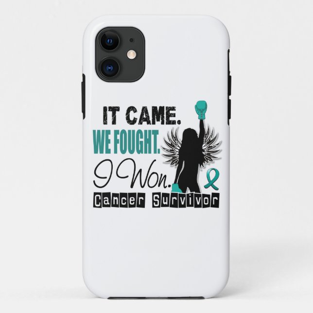 Survivor 22 Ovarian Cancer Case-Mate iPhone Case (Back)