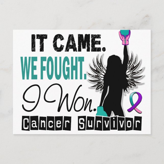 Survivor 22 Thyroid Cancer Postcard (Front)