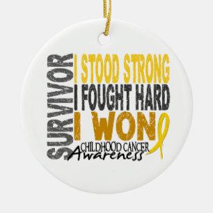 Survivor 4 Childhood Cancer Ceramic Tree Decoration