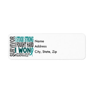 Survivor 4 Ovarian Cancer Return Address Label