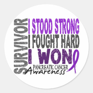 Survivor 4 Pancreatic Cancer Classic Round Sticker