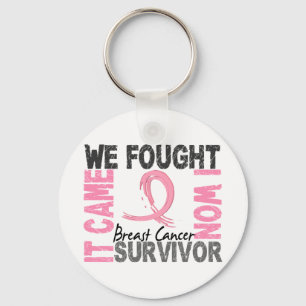 Survivor 5 Breast Cancer Key Ring