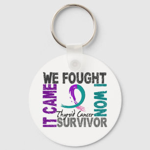 Survivor 5 Thyroid Cancer Key Ring