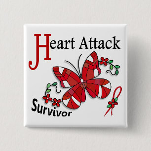 Survivor 6 Heart Attack 15 Cm Square Badge
