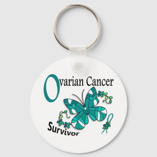Survivor 6 Ovarian Cancer Key Ring