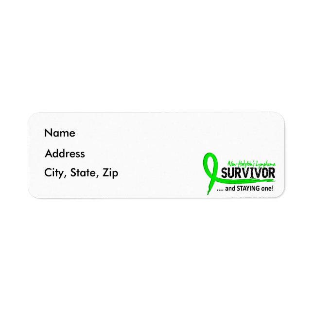 Survivor 8 Non-Hodgkin's Lymphoma Return Address Label (Front)