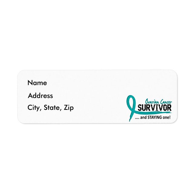 Survivor 8 Ovarian Cancer Return Address Label (Front)