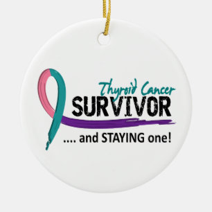 Survivor 8 Thyroid Cancer Ceramic Tree Decoration
