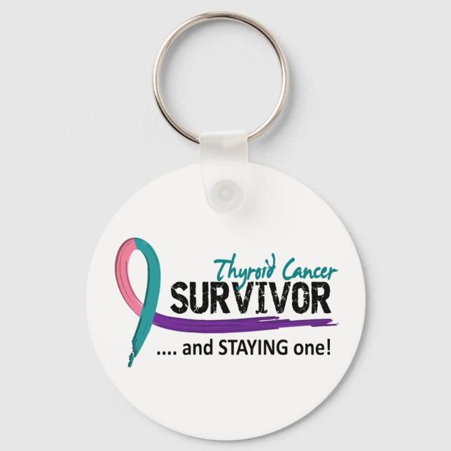 Survivor 8 Thyroid Cancer Key Ring (Front)