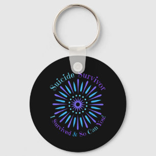 Survivor Awareness Prevention Month Mum Dad Kid Key Ring