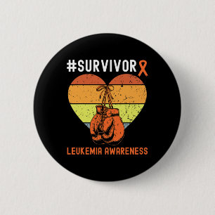 Survivor Blood Cancer Awareness Retro 6 Cm Round Badge