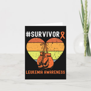 Survivor Blood Cancer Awareness Retro Card