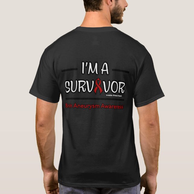 Survivor...Brain Aneurysm T-Shirt (Back)