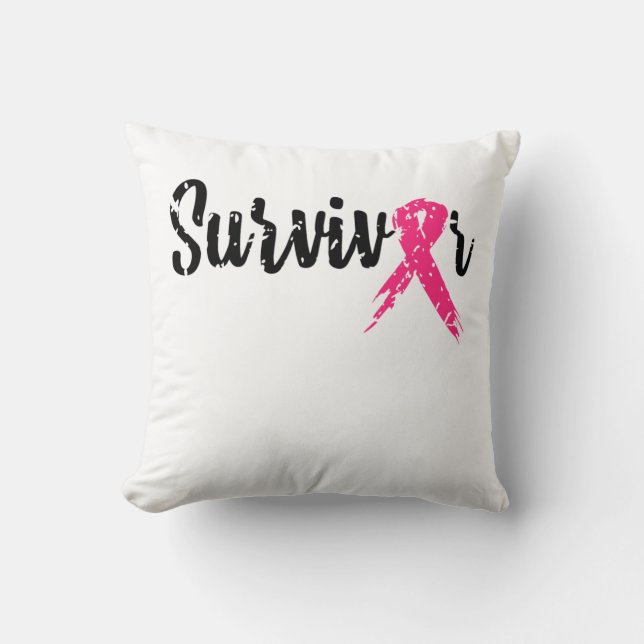 Survivor Breast Cancer Awareness Cushion (Front)