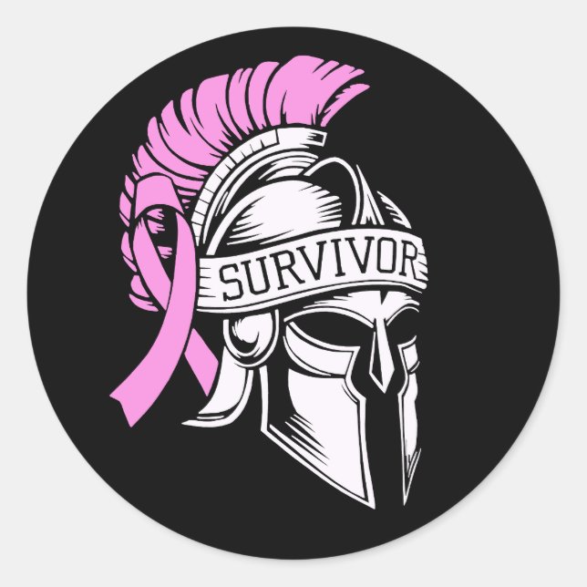 Survivor Breast Cancer  Classic Round Sticker (Front)