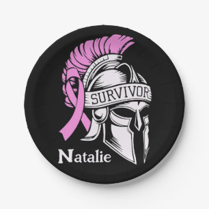 Survivor Breast Cancer Paper Plate