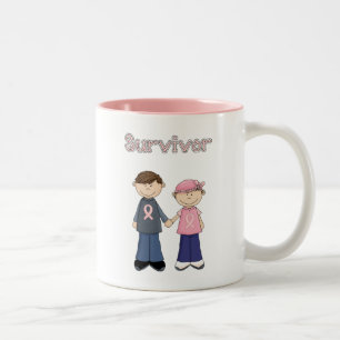 Survivor Cartoon Two-Tone Coffee Mug