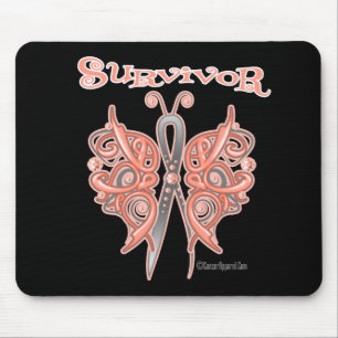 Survivor Celtic Butterfly - Endometrial Cancer Mouse Pad