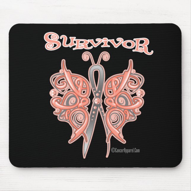 Survivor Celtic Butterfly - Endometrial Cancer Mouse Pad (Front)