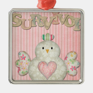 survivor chick pink metal tree decoration
