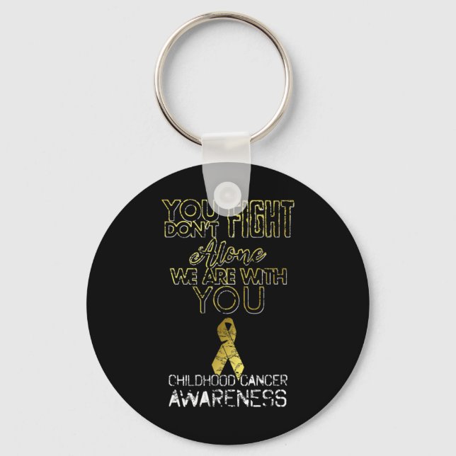 Survivor Childhood Cancer Childhood Cancer Awarene Key Ring (Front)
