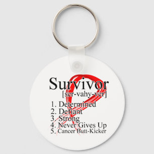 Survivor Definition - Blood Cancer Key Ring