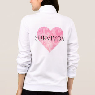 Survivor Fleece Zip Jacket w Heart rv