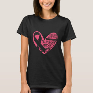 Survivor Heart Breast Cancer Awarenes T-Shirt