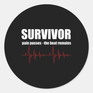 Survivor - Heart Disease Awarness Gift  Classic Round Sticker