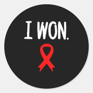 Survivor Heart Disease Warrior I Won Heart Disease Classic Round Sticker