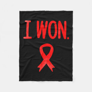 Survivor Heart Disease Warrior I Won Heart Disease Fleece Blanket