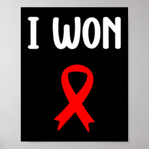 Survivor Heart Disease Warrior I Won Heart Disease Poster