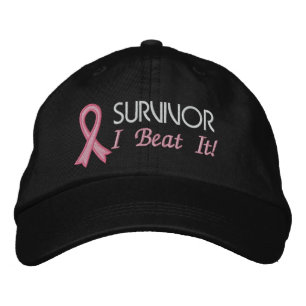 Survivor - I Beat It! Breast Cancer Embroidered Hat