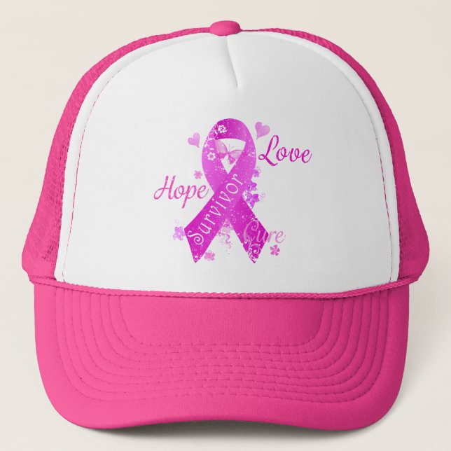 Survivor Love Hope Cure Trucker Hat (Front)