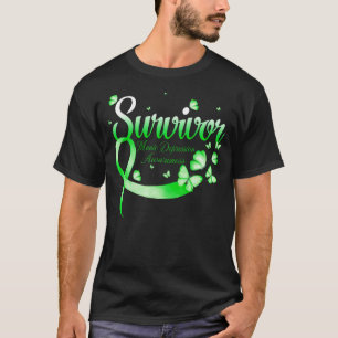 Survivor Manic Depression Awareness Butterfly T-Shirt