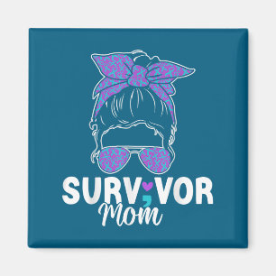Survivor Mom - Semicolon Suicide Prevention Awaren Magnet