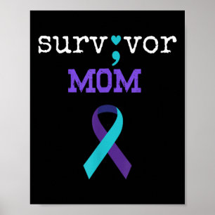 Survivor Mum - Semicolon Gift Suicide Prevention A Poster