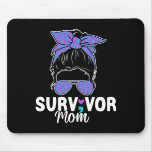 Survivor Mum - Semicolon Prevention Awareness Mouse Pad