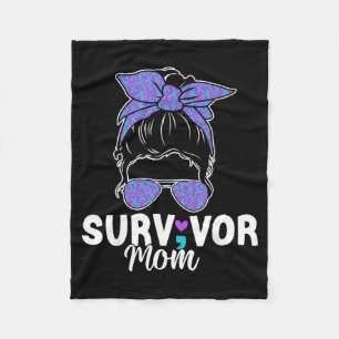 Survivor Mum - Semicolon Suicide Prevention Fleece Blanket