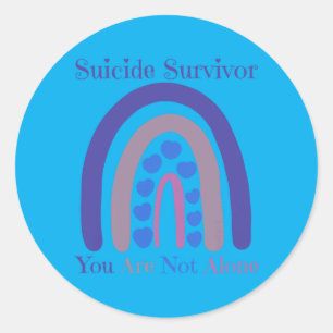 Survivor Not Alone Love Prevention Rainbow - Copy Classic Round Sticker