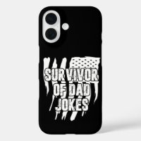 Survivor Of Dad Jokes Vintage Distressed Us Flag