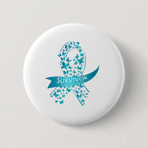 Survivor Ovarian Cancer Awareness 6 Cm Round Badge