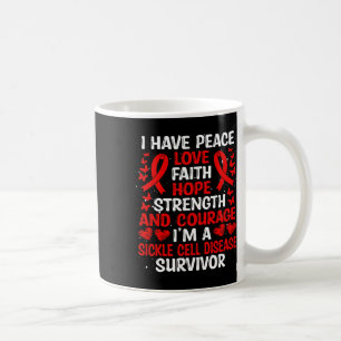 Survivor Peace Hope Love Sickle Cell Disease Aware Coffee Mug