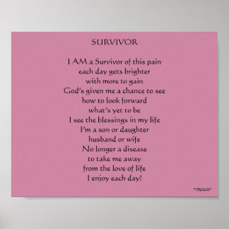 SURVIVOR POEM POSTER