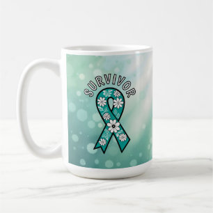 Survivor SA Teal Awareness Ribbon Coffee Mug