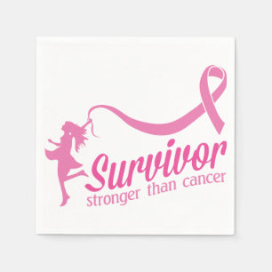 Survivor Stronger Than Cancer Napkin