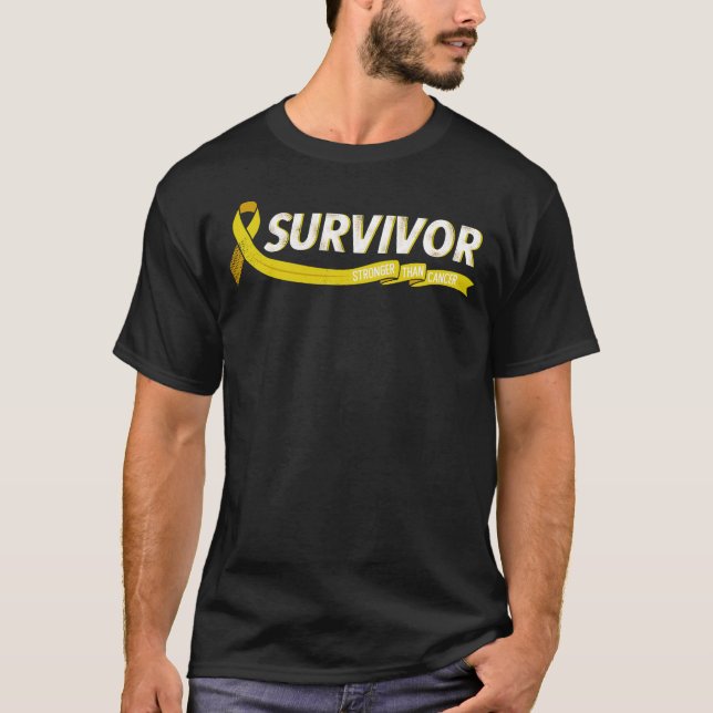 Survivor stronger than cancer sarcoma bone cancer T-Shirt (Front)