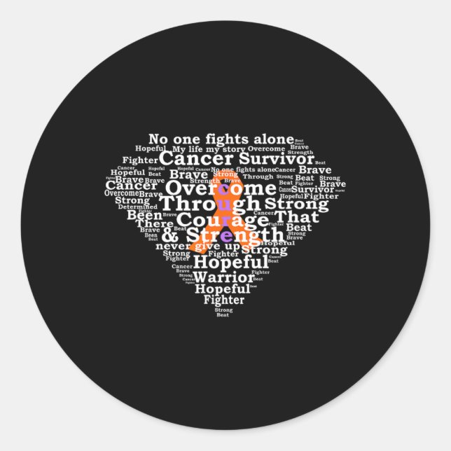 Survivor Superhero  Classic Round Sticker (Front)