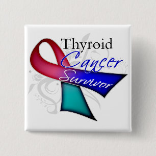Survivor - Thyroid Cancer 15 Cm Square Badge