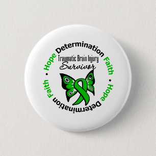Survivor Traumatic Brain Injury v2 6 Cm Round Badge